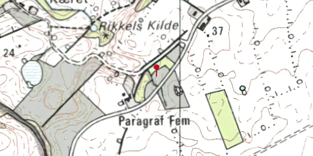 Historisk kort over Erlev Kro Trinbræt