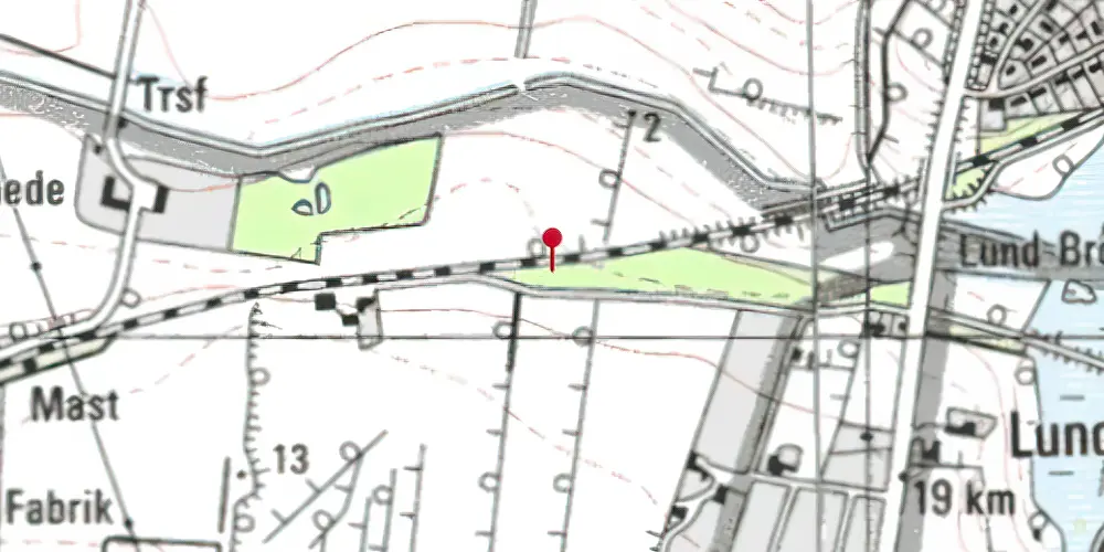 Historisk kort over Estvad Sidespor Historisk kort over Estvad Sidespor