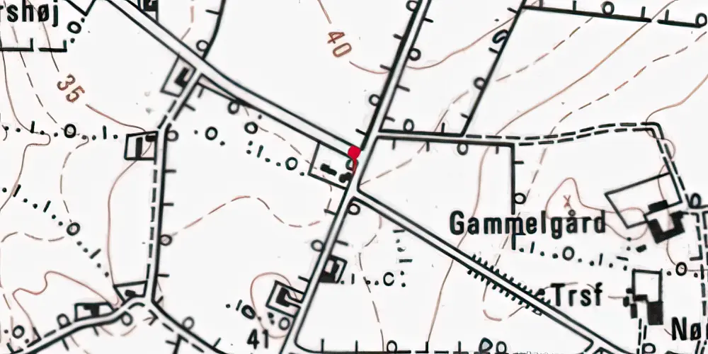 Historisk kort over Favstrup Station Historisk kort over Favstrup Station