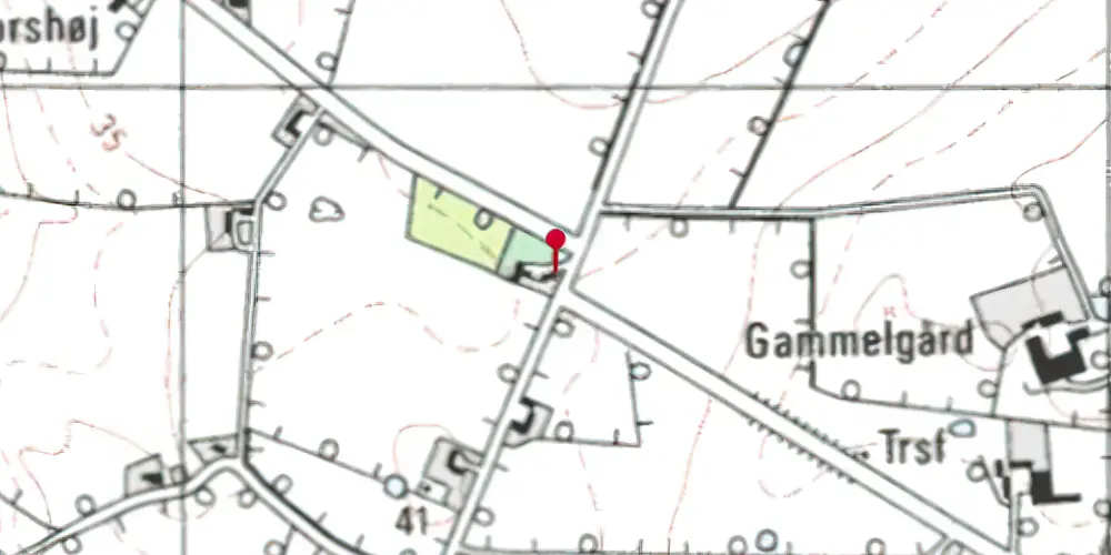 Historisk kort over Favstrup Station Historisk kort over Favstrup Station