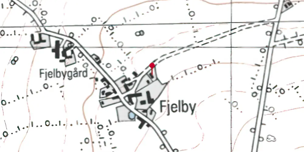 Historisk kort over Fjelby Station