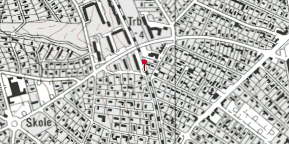 Historisk kort over Fortevej Trinbræt Historisk kort over Fortevej Trinbræt