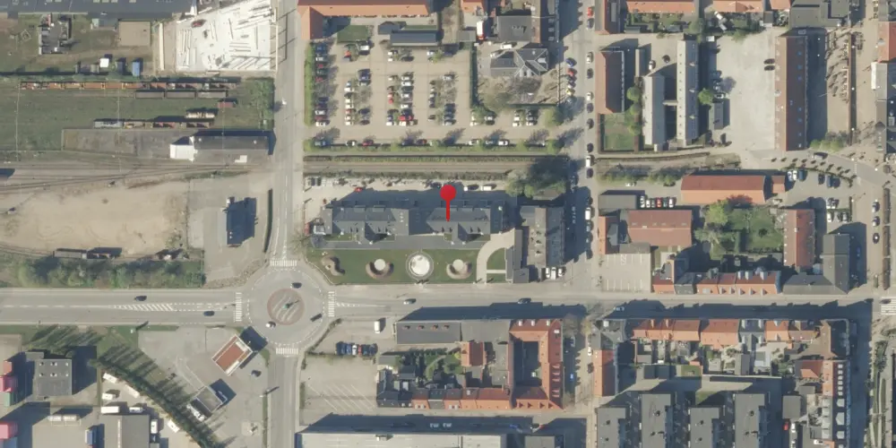 Historisk kort over Fredericia Banegård [1869-1935]