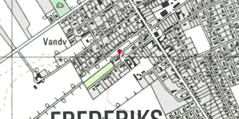 Historisk kort over Frederiks Station Historisk kort over Frederiks Station