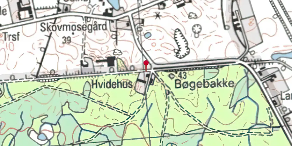 Historisk kort over Freerslev Hegn Trinbræt