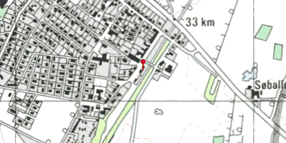 Historisk kort over Fårvang Station Historisk kort over Fårvang Station