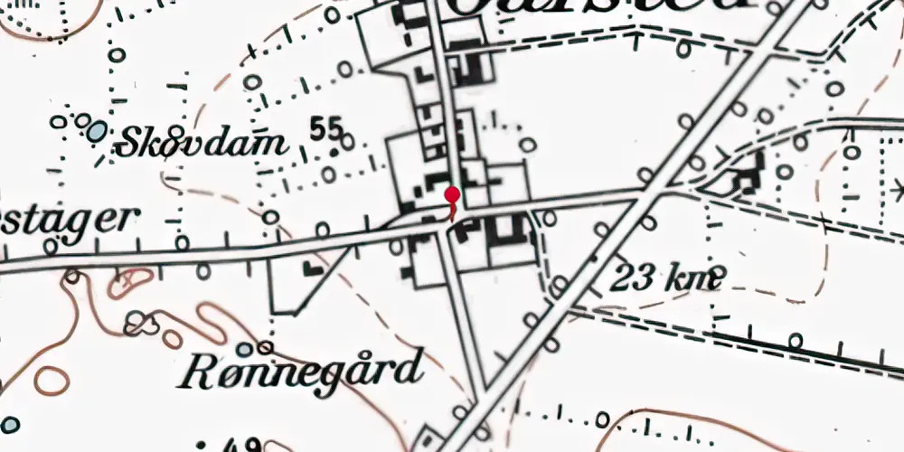 Historisk kort over Galsted Station Historisk kort over Galsted Station