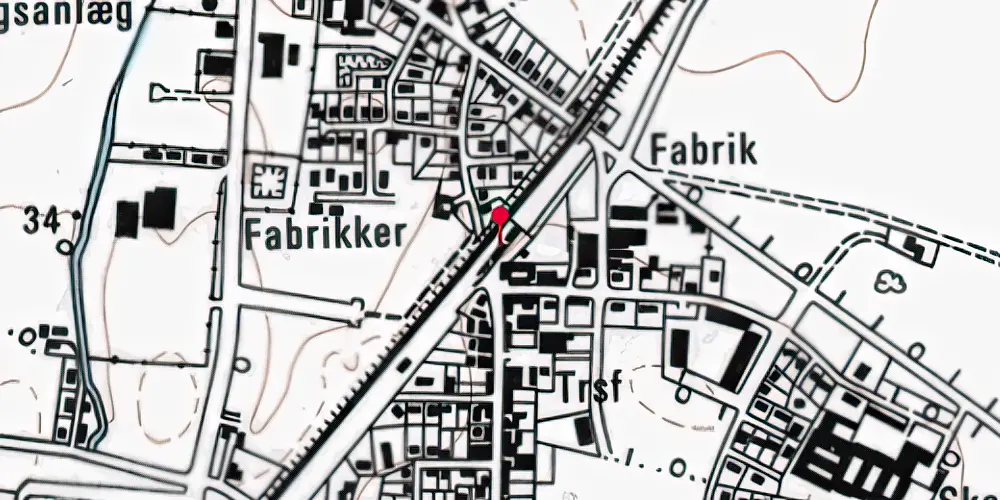 Historisk kort over Viby Sjælland Station