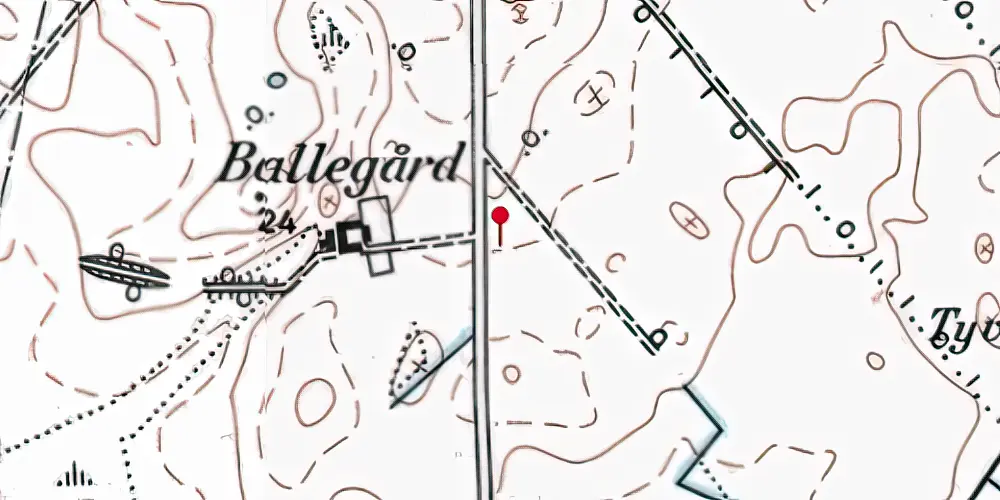 Historisk kort over Gammel Harløse Trinbræt