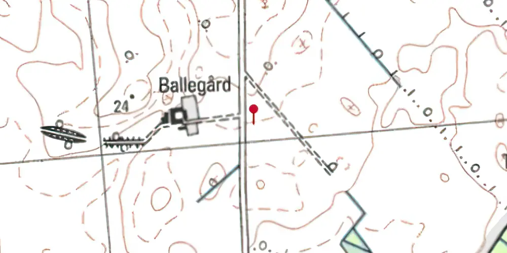 Historisk kort over Gammel Harløse Trinbræt