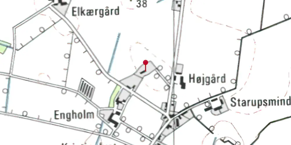 Historisk kort over Gamst Station Historisk kort over Gamst Station