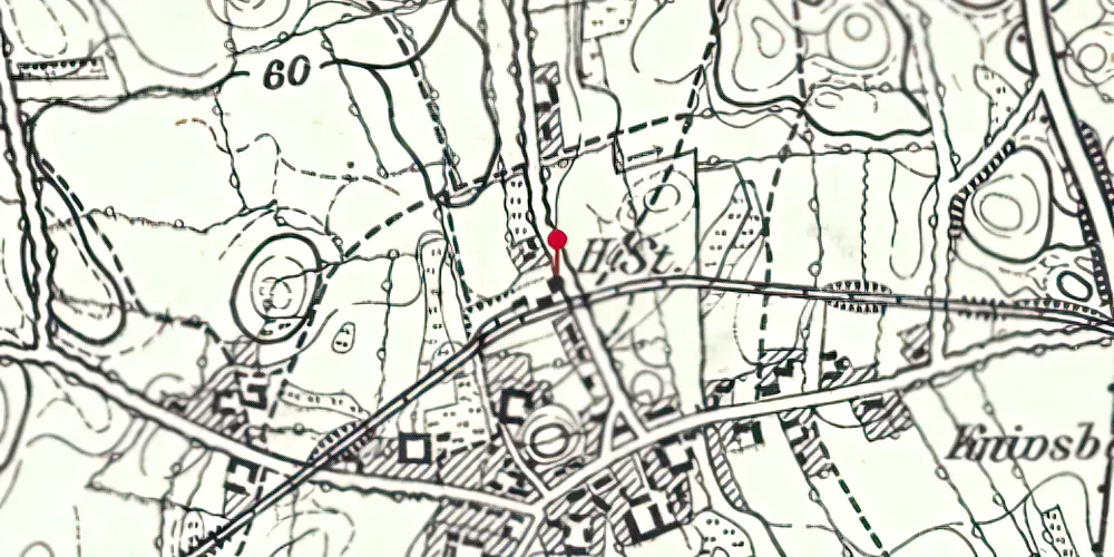 Historisk kort over Genner Stationskro Historisk kort over Genner Stationskro