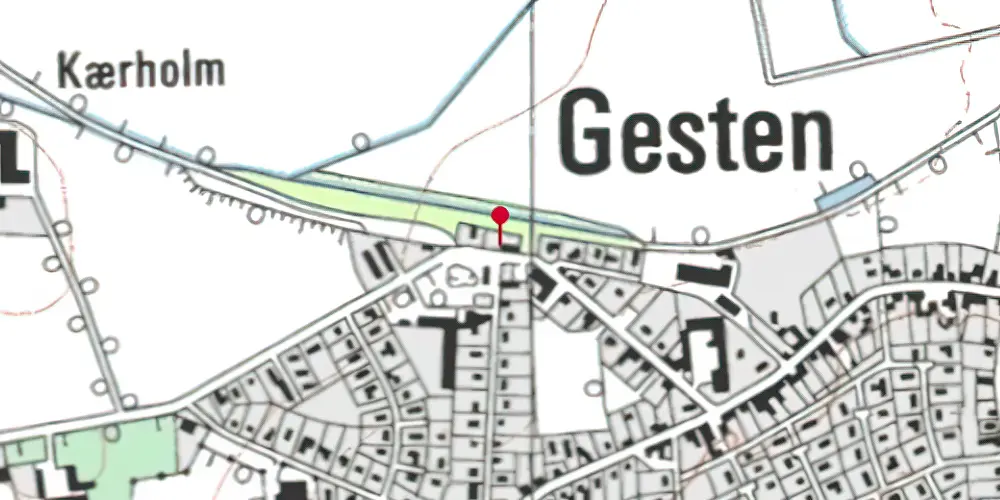 Historisk kort over Gesten Station