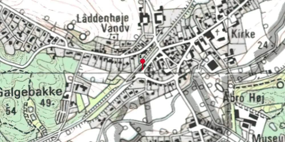 Historisk kort over Gjern Station Historisk kort over Gjern Station