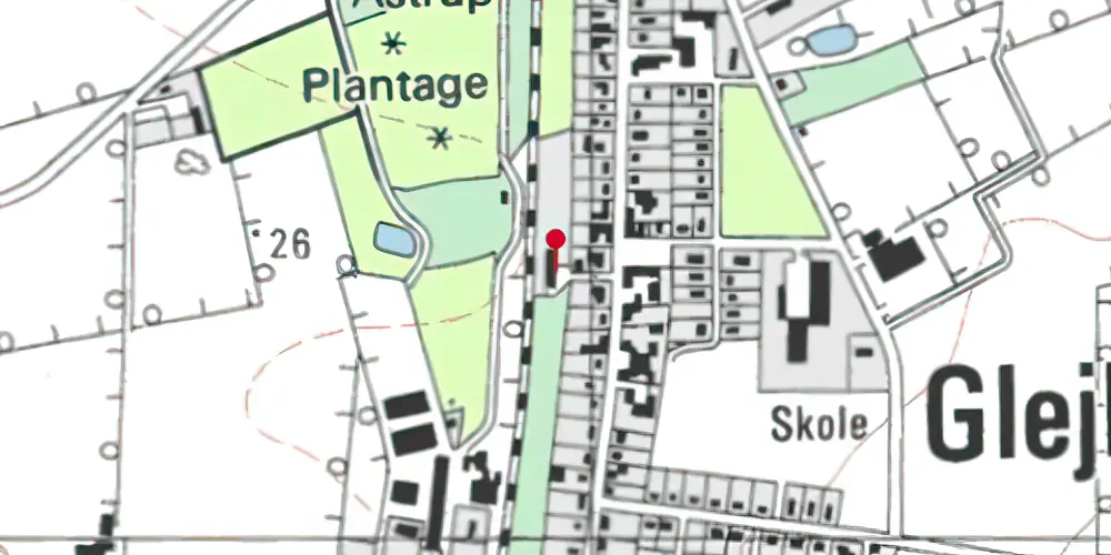 Historisk kort over Glejbjerg Station Historisk kort over Glejbjerg Station