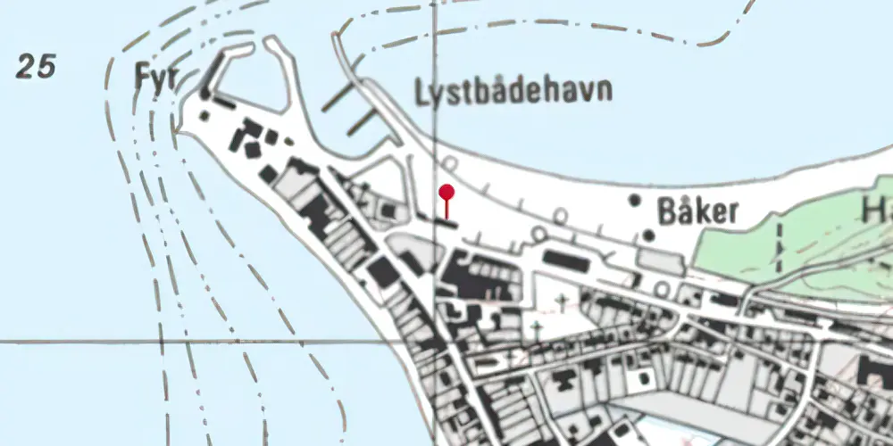 Historisk kort over Glyngøre Station