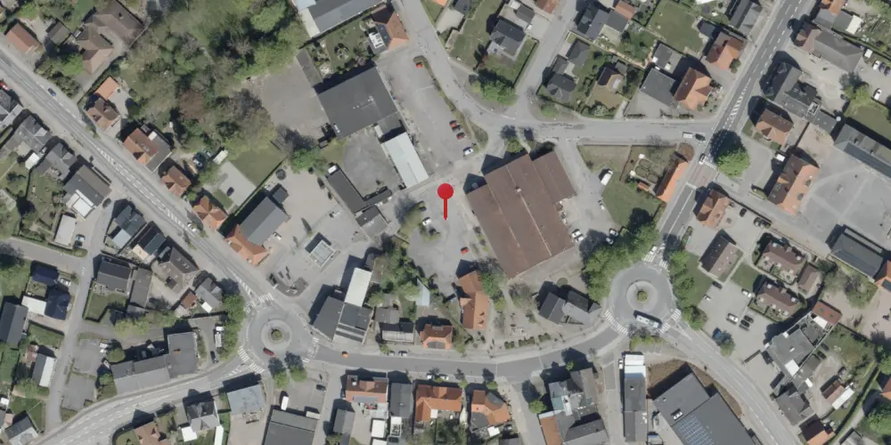 Historisk kort over Gram (by) Banegård