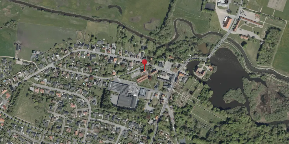 Historisk kort over Gram (Slot) Station