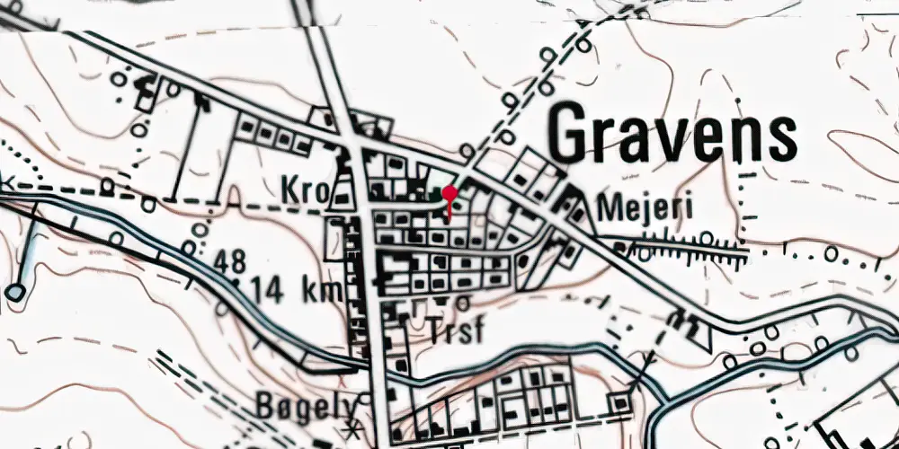 Historisk kort over Gravens Station Historisk kort over Gravens Station