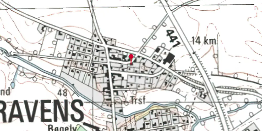 Historisk kort over Gravens Station Historisk kort over Gravens Station