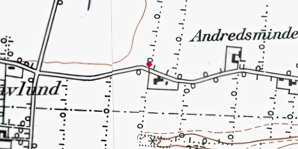 Historisk kort over Sønder-Gravlund Trinbræt Historisk kort over Sønder-Gravlund Trinbræt