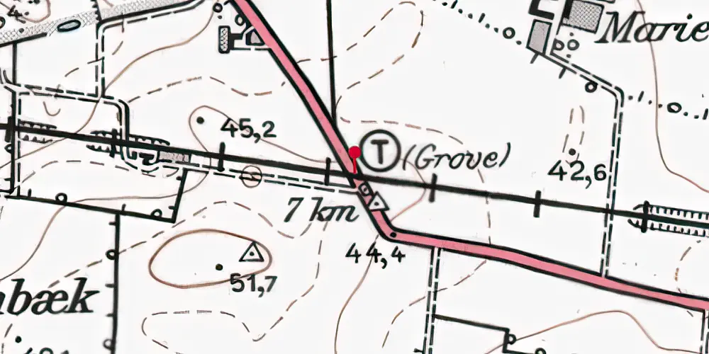 Historisk kort over Grove (SVJ) Trinbræt