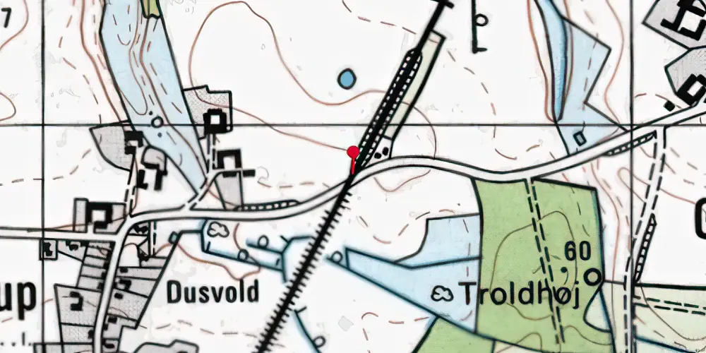 Historisk kort over Grølsted Trinbræt