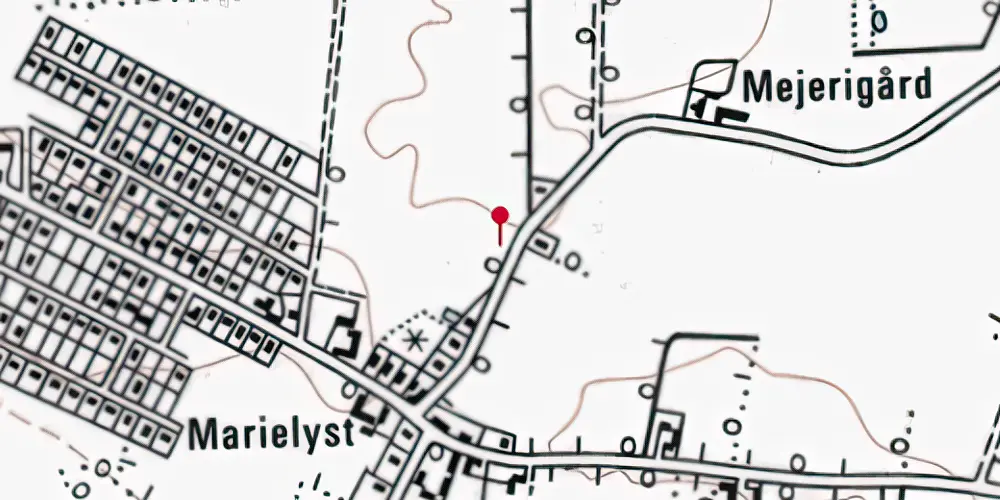 Historisk kort over Øster Vamdrup Trinbræt