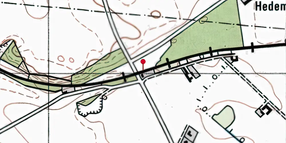 Historisk kort over Hallendrup Billetsalgssted [1878-1956]
