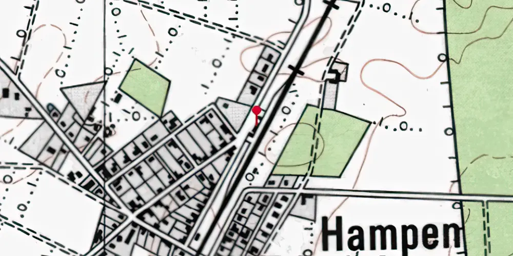 Historisk kort over Hampen Station Historisk kort over Hampen Station