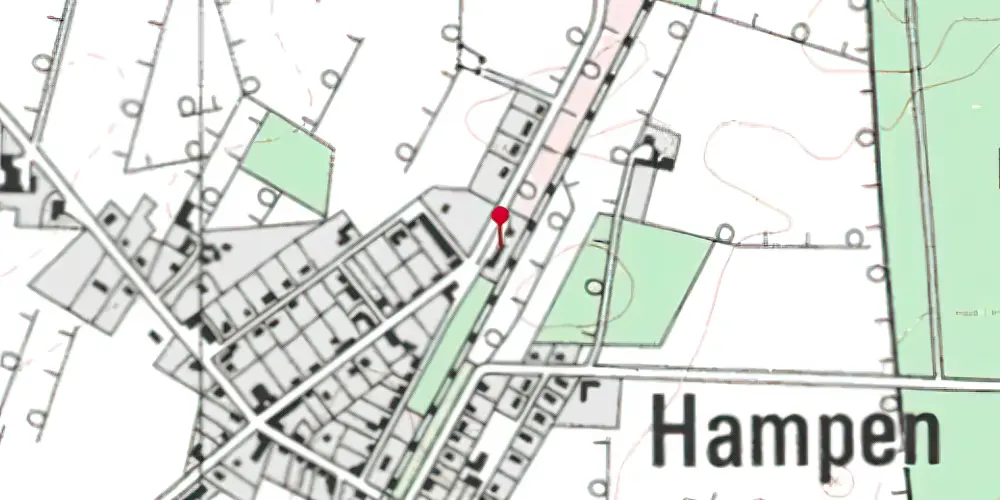 Historisk kort over Hampen Station Historisk kort over Hampen Station