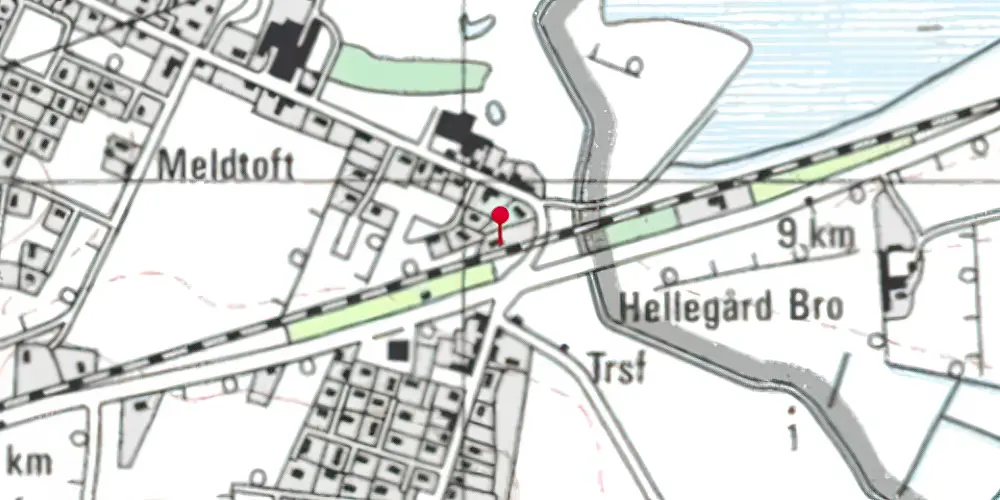 Historisk kort over Handbjerg Trinbræt