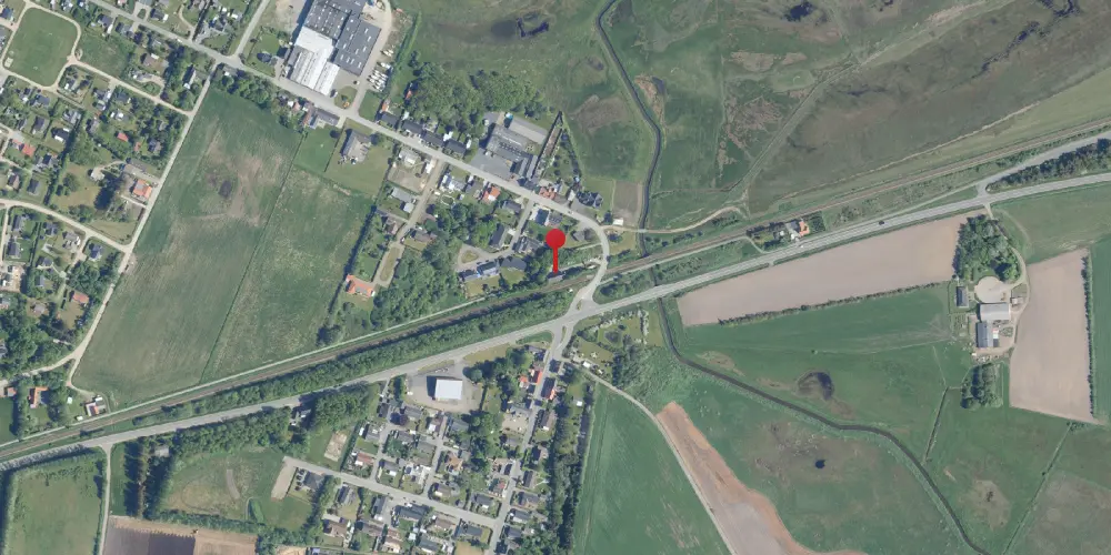 Historisk kort over Handbjerg Trinbræt