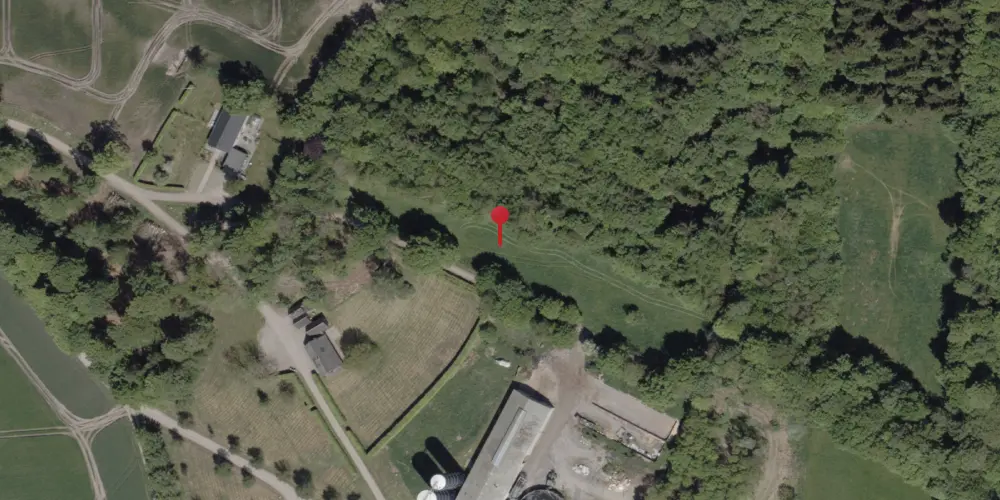 Historisk kort over Haraldsholm Holdeplads med sidespor