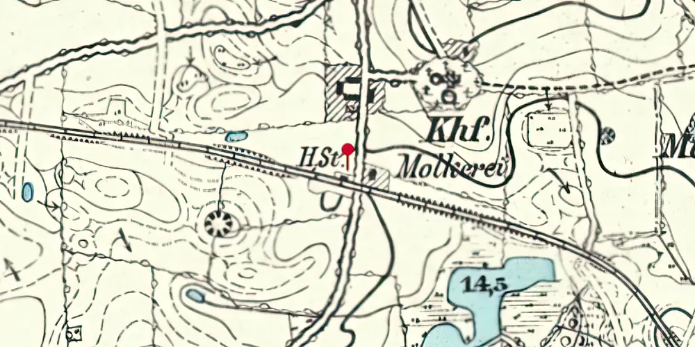 Historisk kort over Havnbjerg Station