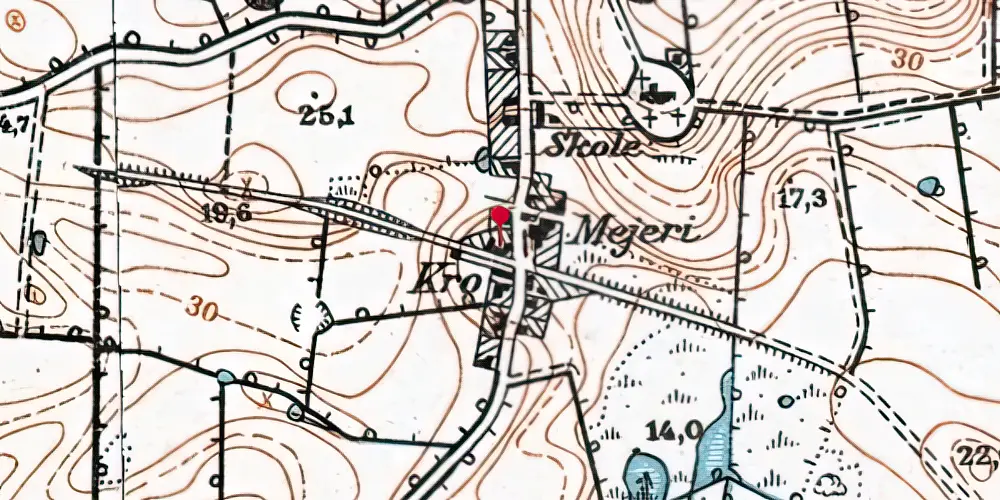 Historisk kort over Havnbjerg Station