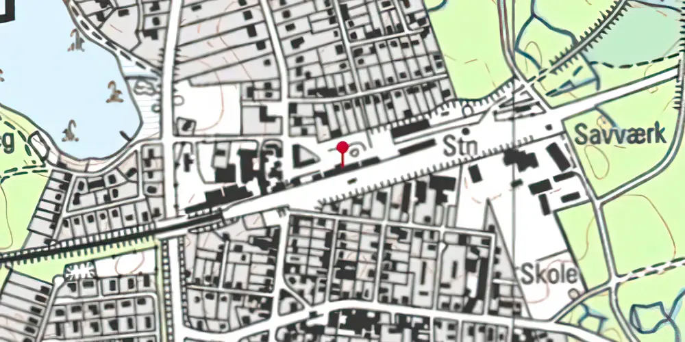 Historisk kort over Sorø Station Historisk kort over Sorø Station