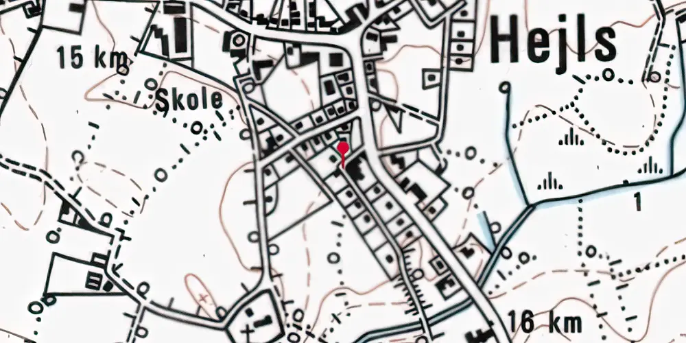 Historisk kort over Hejls Station