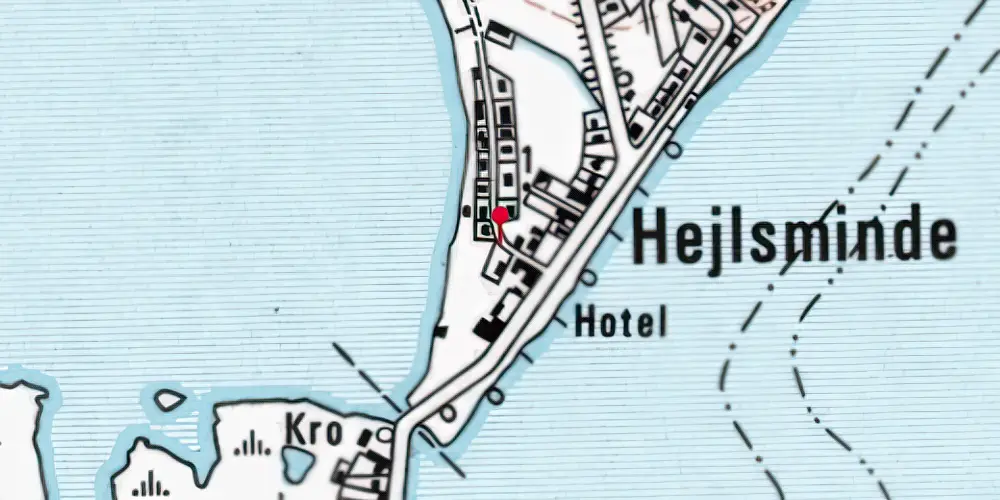 Historisk kort over Hejlsminde Station Historisk kort over Hejlsminde Station
