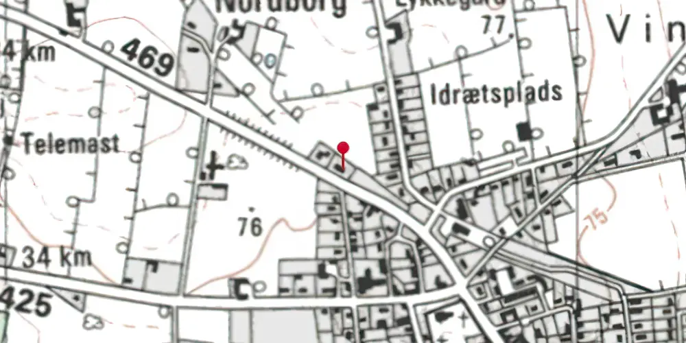 Historisk kort over Heinsvig Station