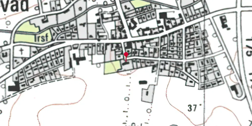 Historisk kort over Hellevad Station