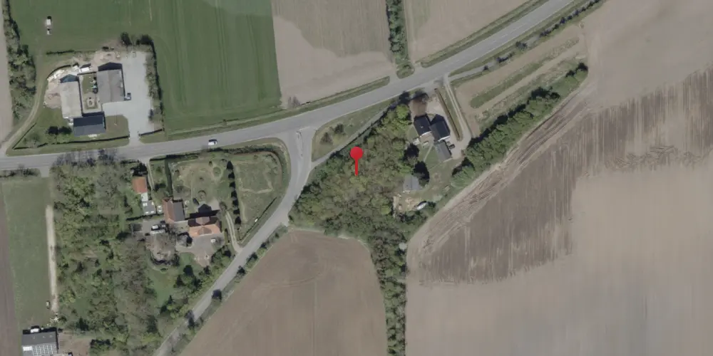 Historisk kort over Hellevad Mølle Trinbræt