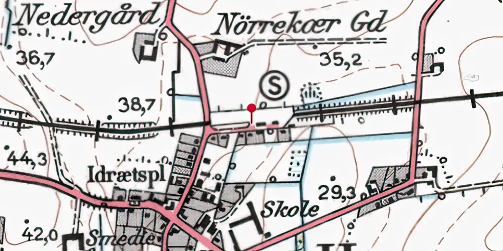 Historisk kort over Hem Station Historisk kort over Hem Station