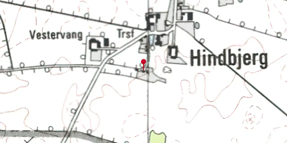 Historisk kort over Hindbjerg Station