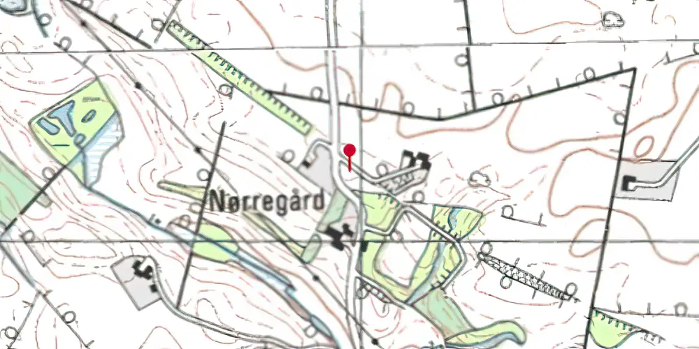 Historisk kort over Hjelmdrupvej Trinbræt