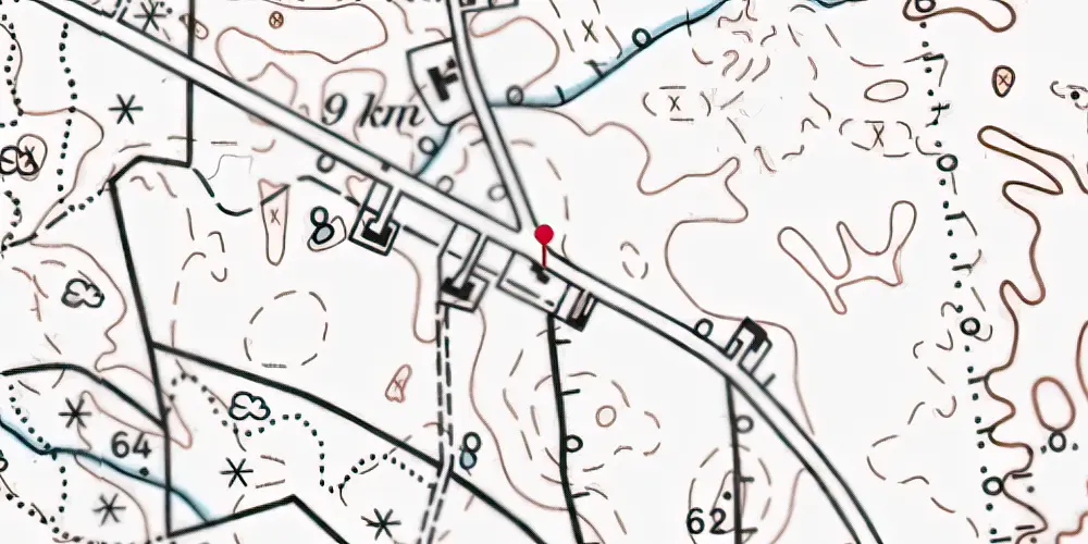 Historisk kort over Hjerndrup Station Historisk kort over Hjerndrup Station