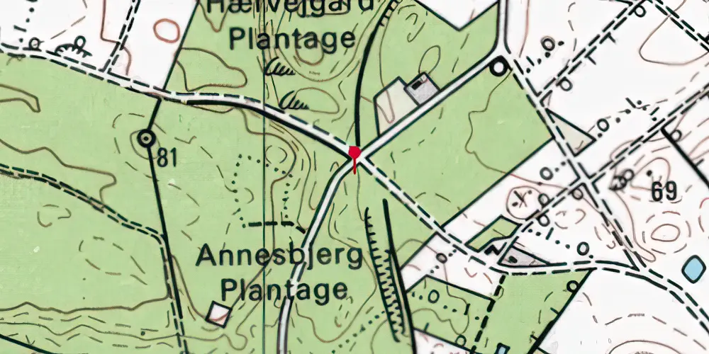 Historisk kort over Hofmansfeld Trinbræt Historisk kort over Hofmansfeld Trinbræt
