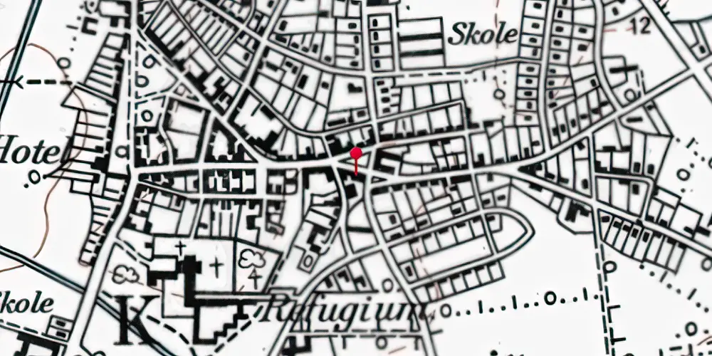 Historisk kort over Løgumkloster Holmplads Trinbræt