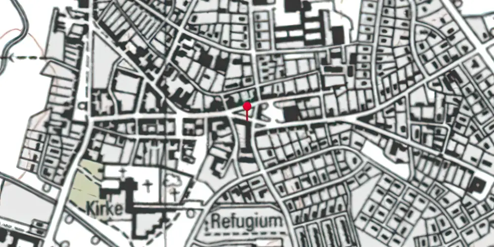 Historisk kort over Løgumkloster Holmplads Trinbræt