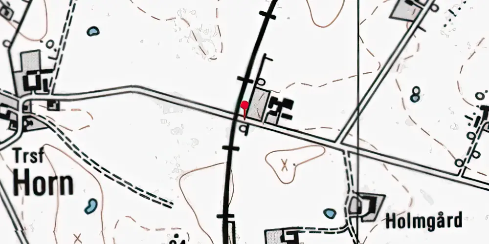 Historisk kort over Horn Trinbræt